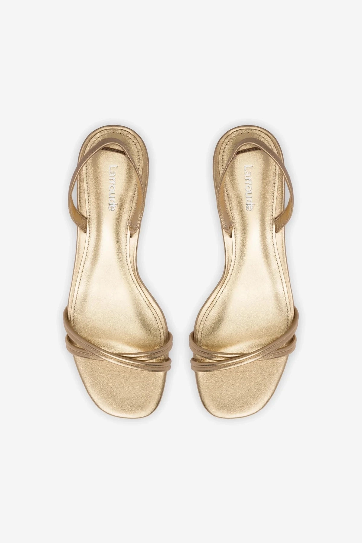 Mini Annie Sandal In Gold Metallic Leather