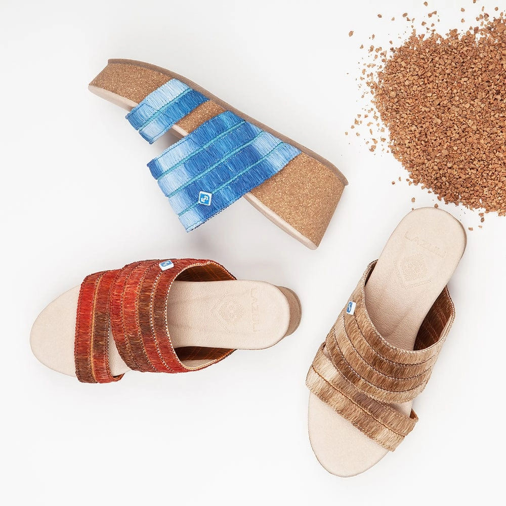 My Cork Vegan Wedge Sandals | Brick