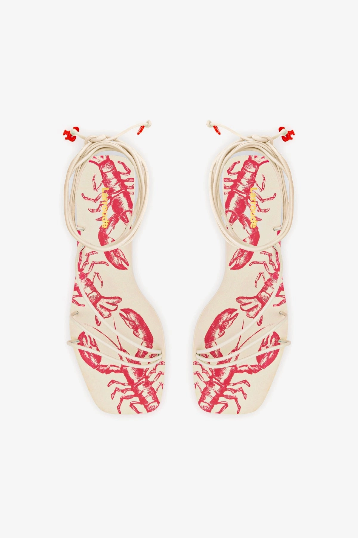 Nadia Flat Sandal In Ivory Leather