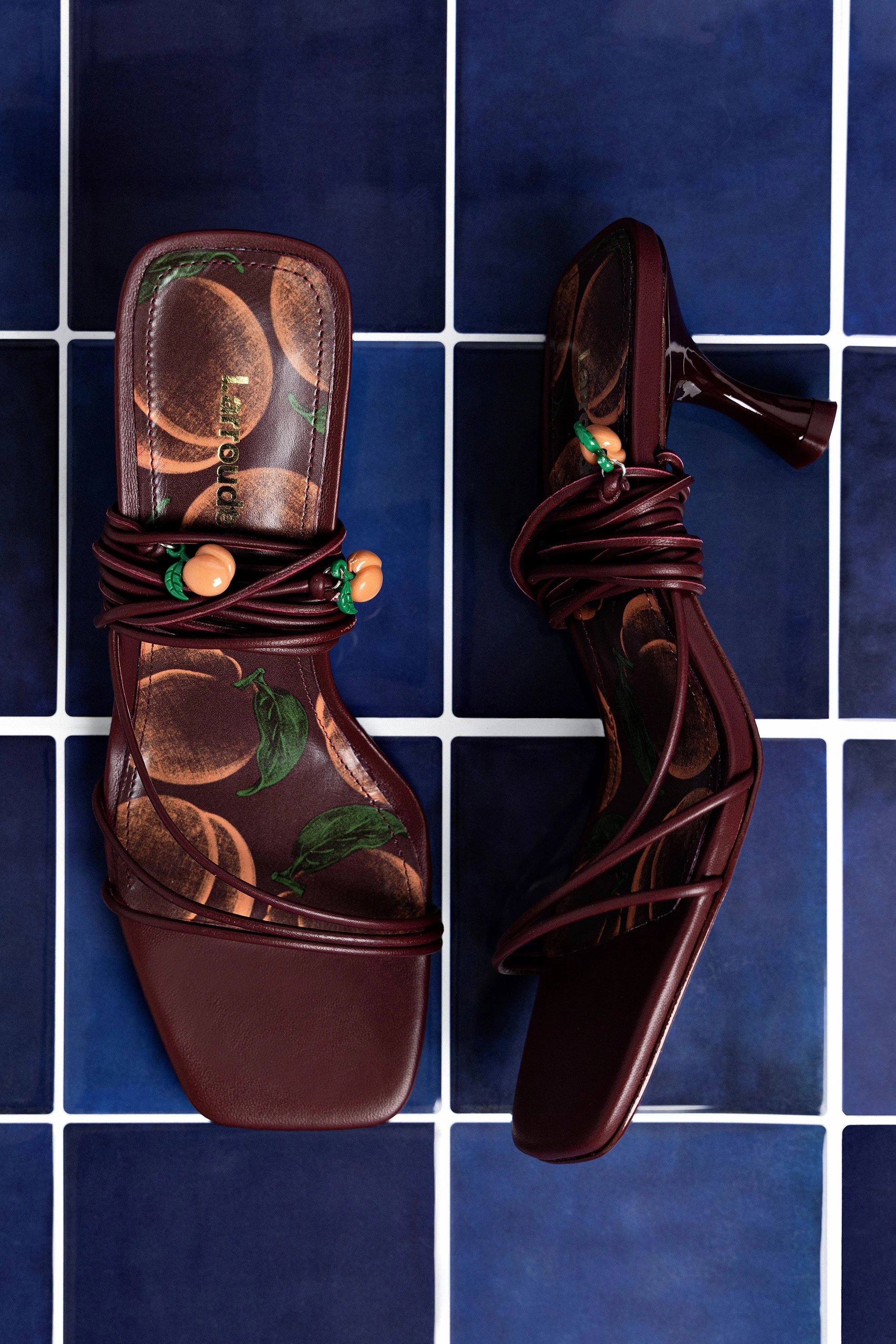 Nadia Sandal In Burgundy Leather
