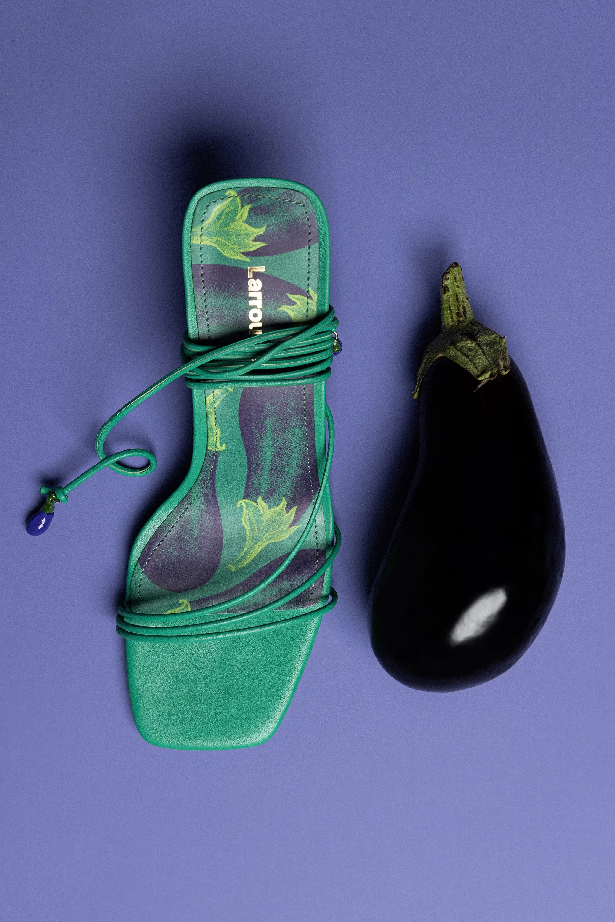 Nadia Sandal In Green Leather