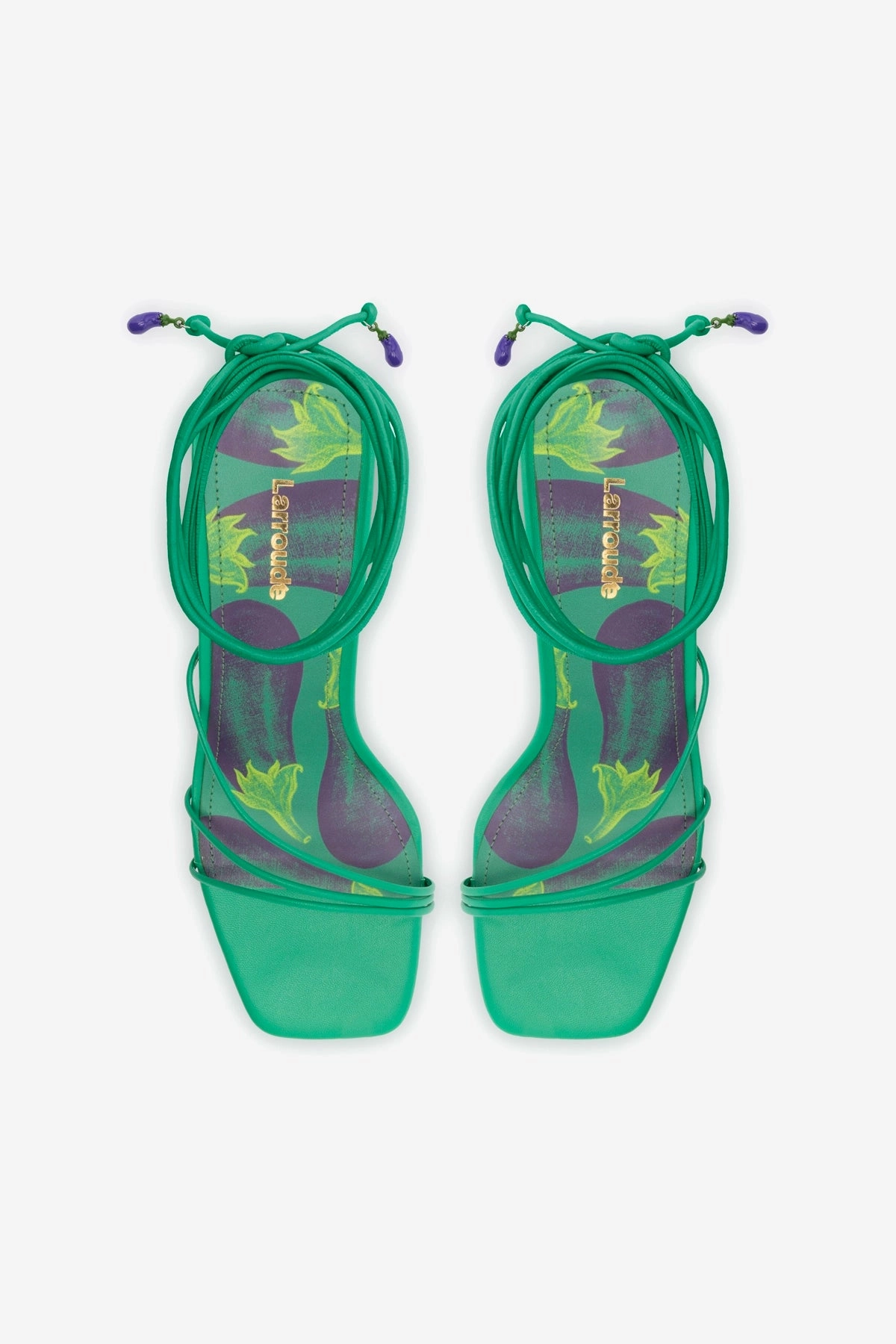 Nadia Sandal In Green Leather