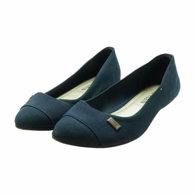 Navy Pointed Toe Ballet Flats