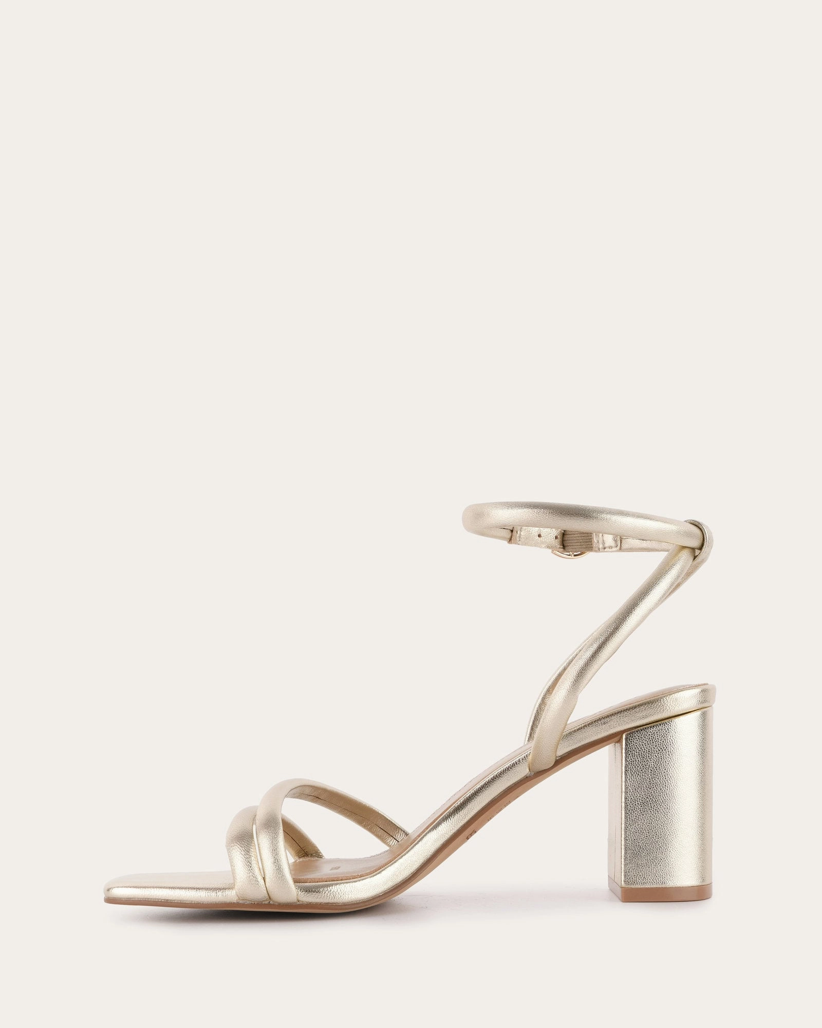 NINO HIGH HEEL SANDALS SOFT GOLD LEATHER
