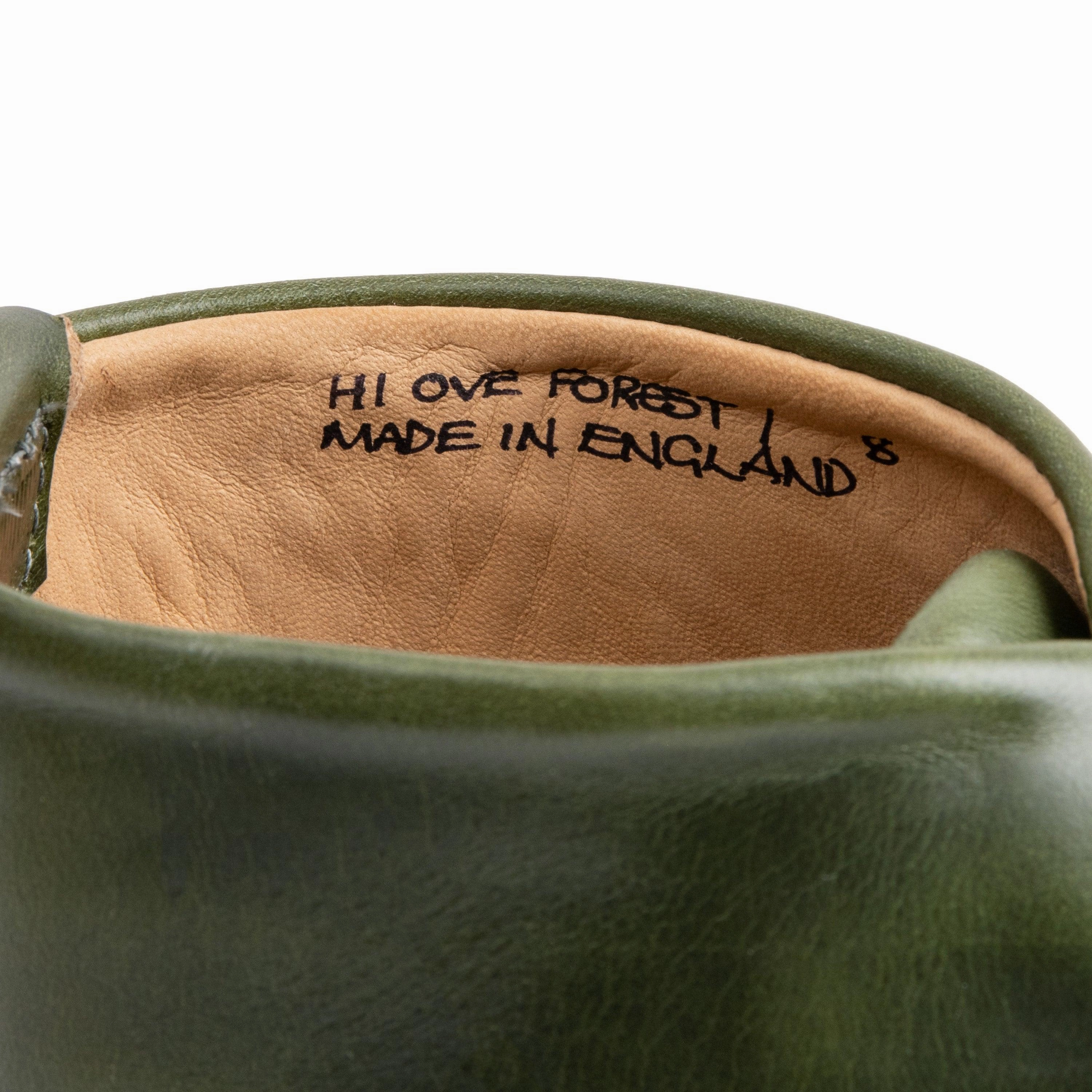 Overstone Hi Derby - Horween Forest Green Chromexcel