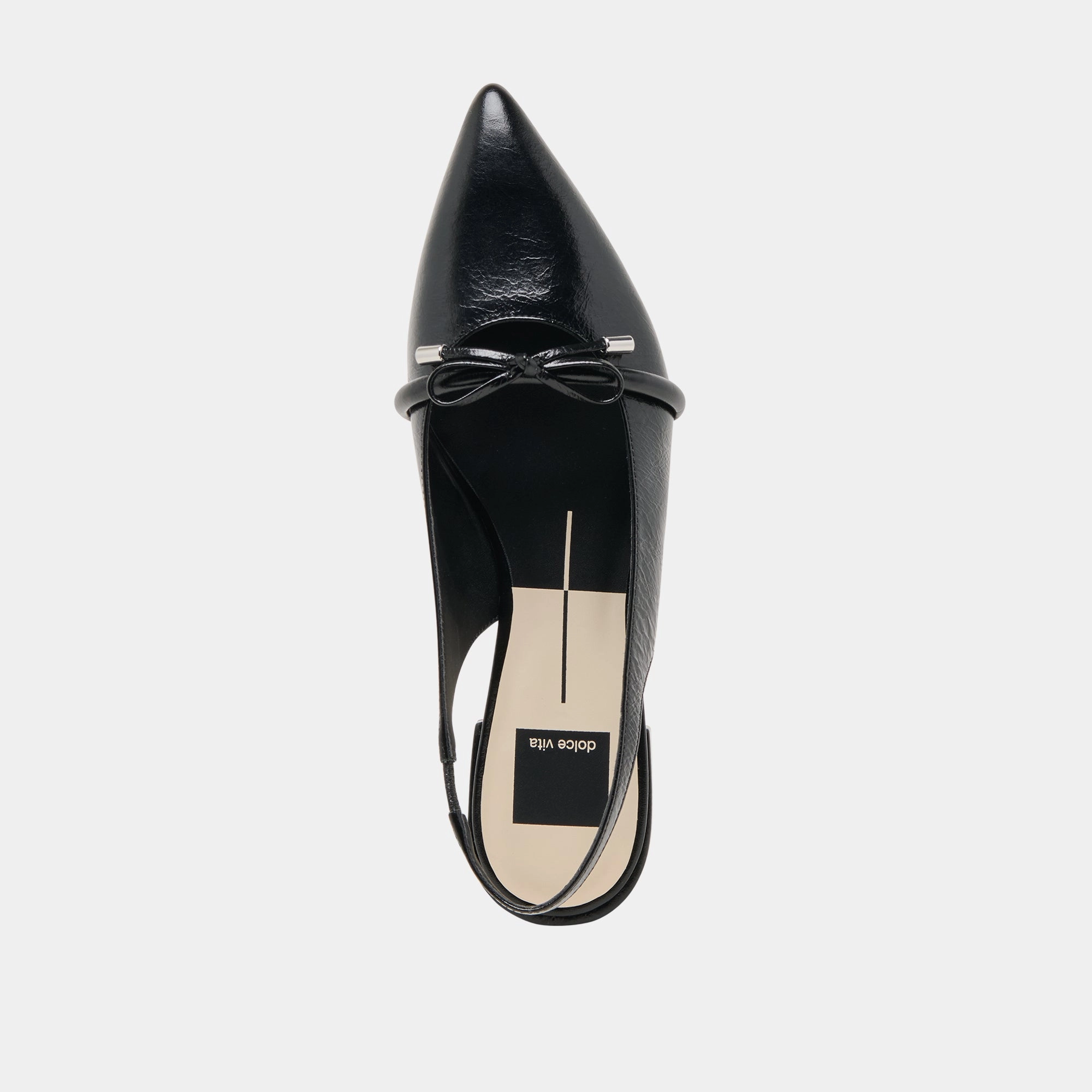 PAYGE FLATS MIDNIGHT CRINKLE PATENT