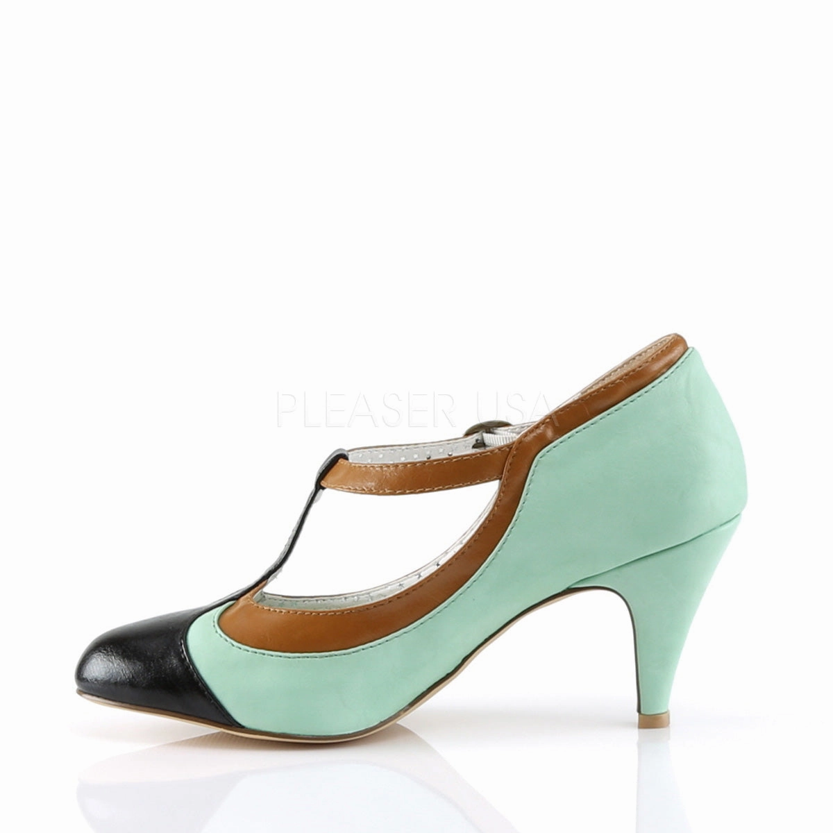 PEACH-03  Mint Multi Faux Leather