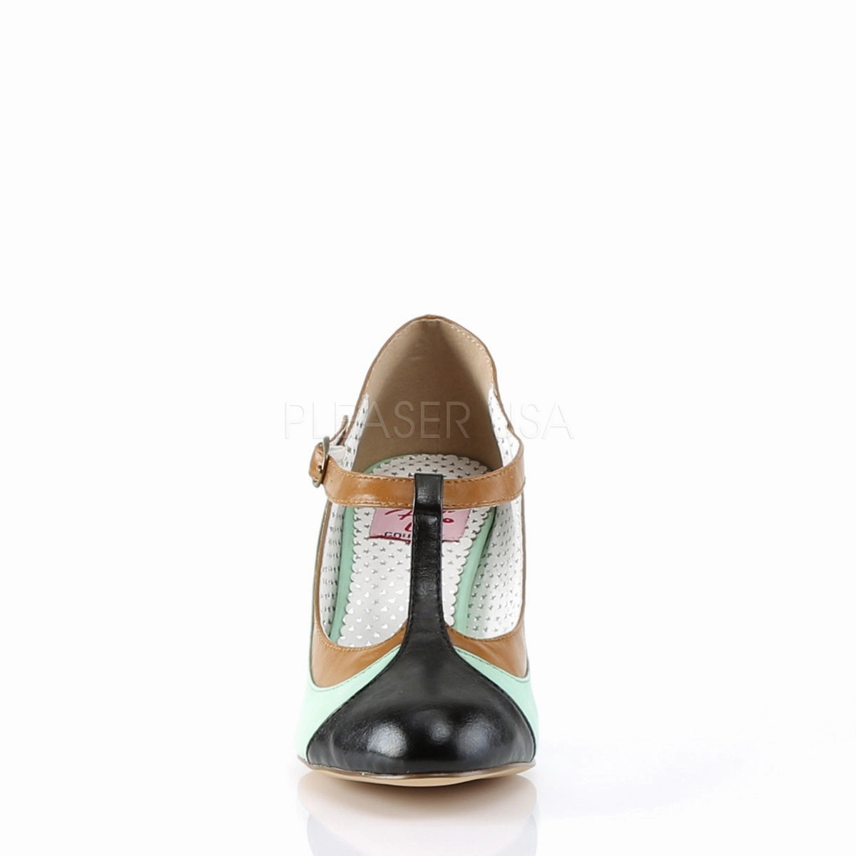 PEACH-03  Mint Multi Faux Leather