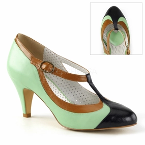 PEACH-03  Mint Multi Faux Leather
