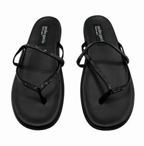 Pedro Garcia Black Size 37 Poppy Crystal Flip Flops
