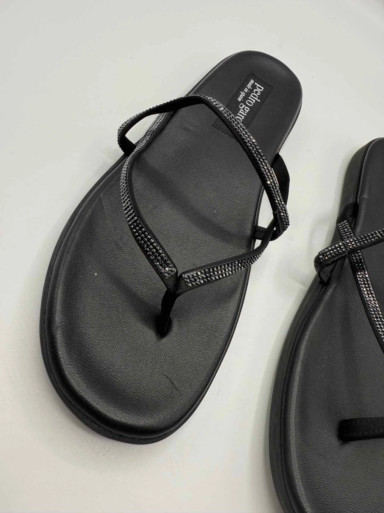 Pedro Garcia Black Size 37 Poppy Crystal Flip Flops