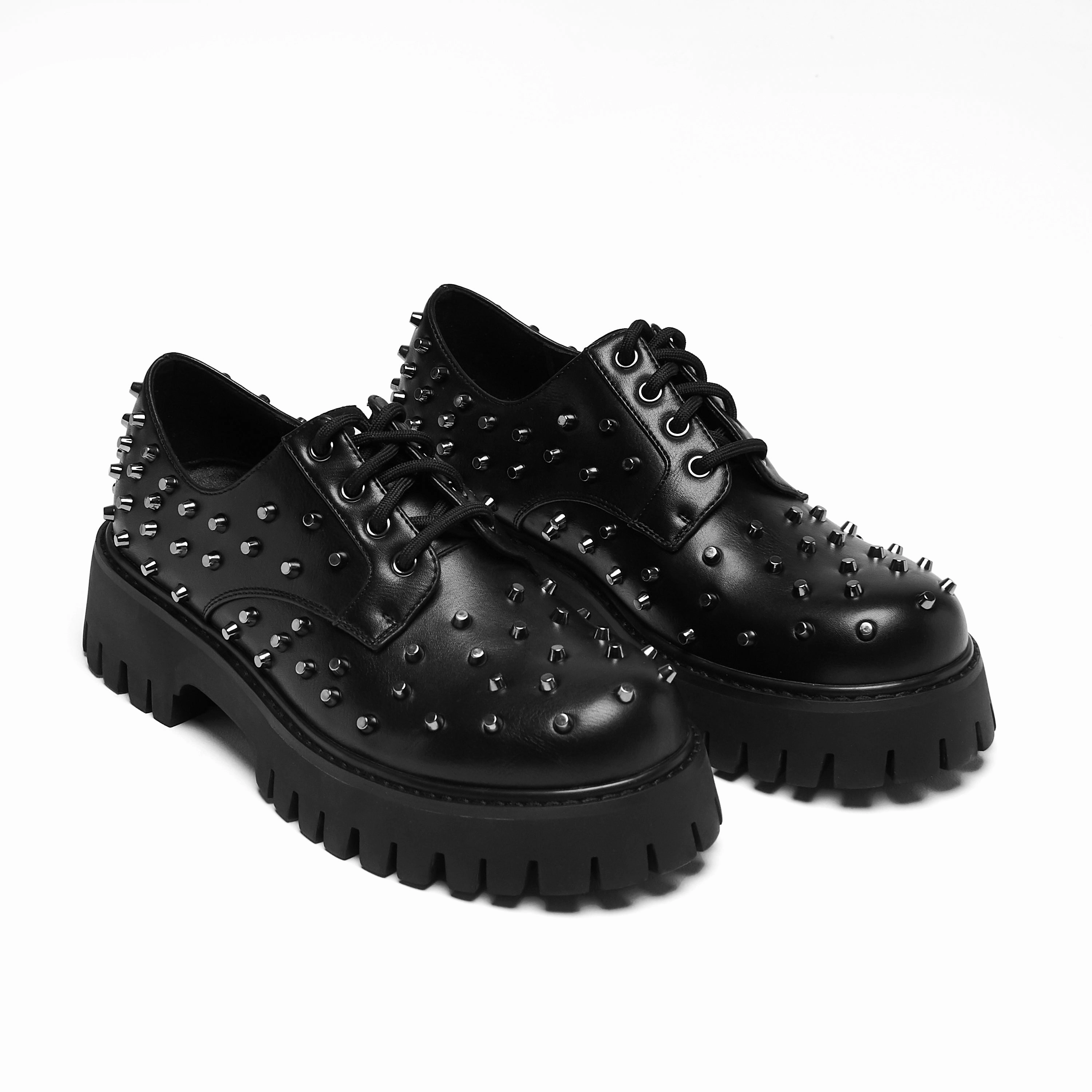 Penitent Studded Shoes - Black