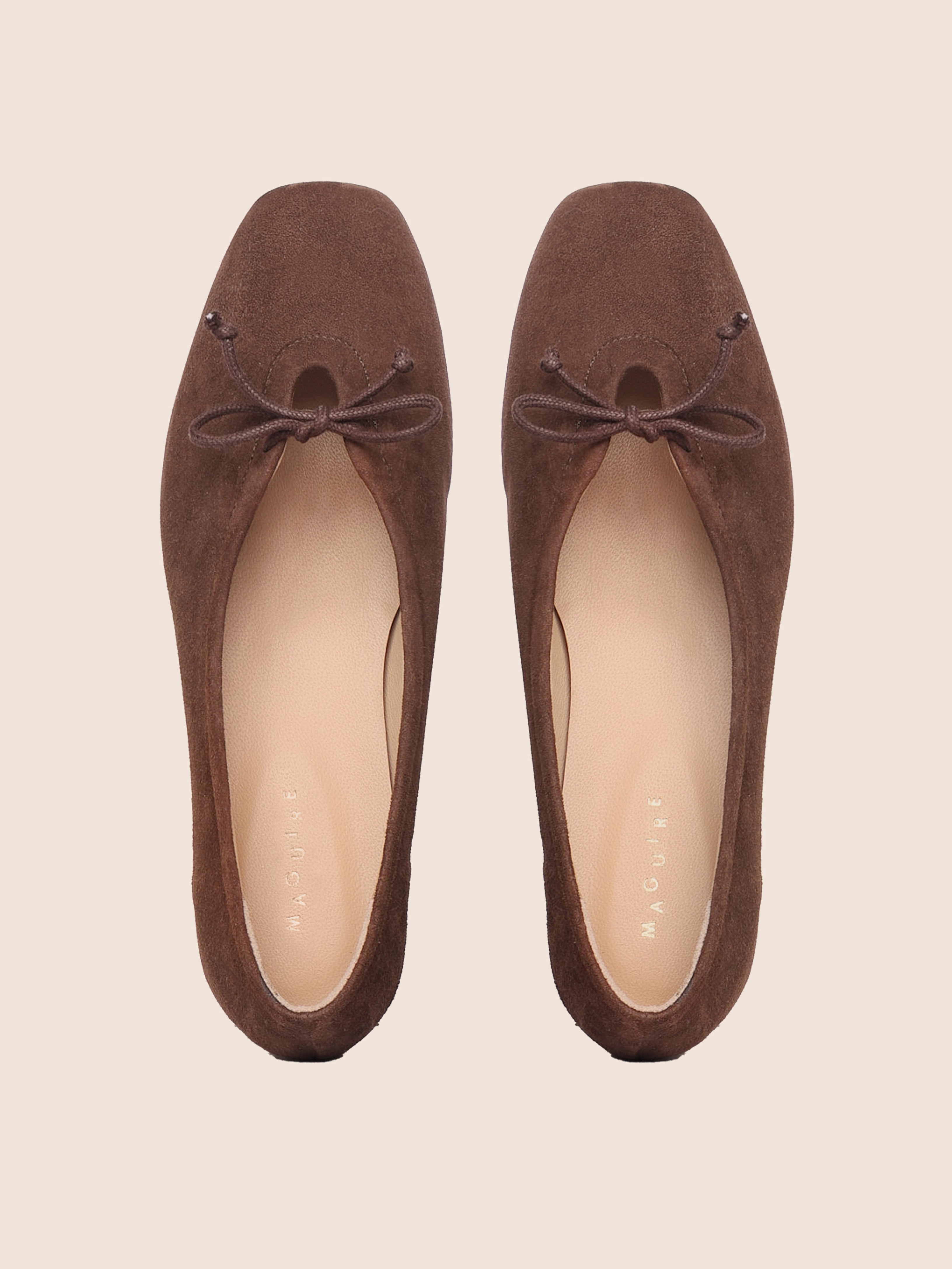 Prato Brown Suede Ballerina