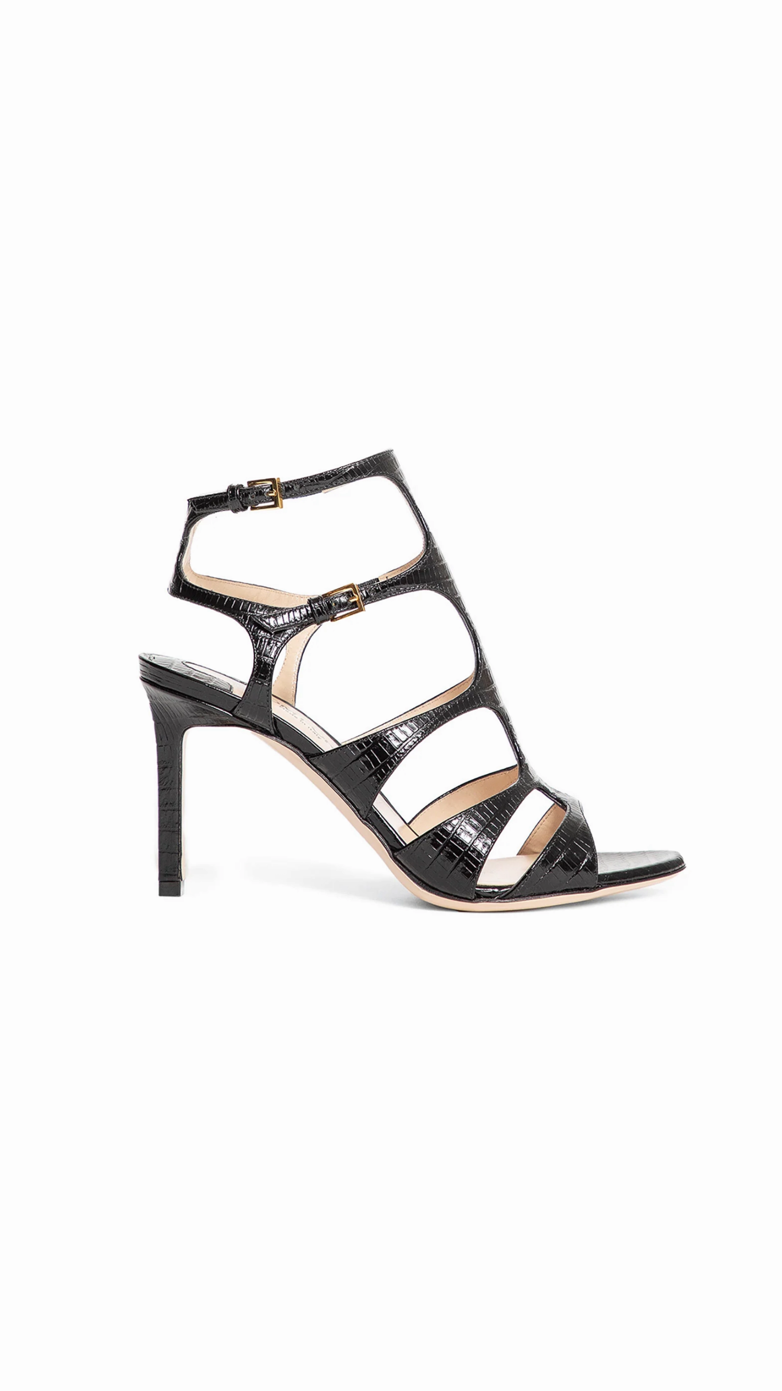 Printed Tejus Paradis Sandals - Black