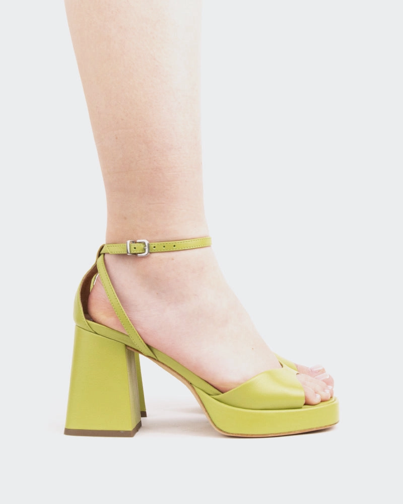 Pujol, Green Leather/Cuir Vert