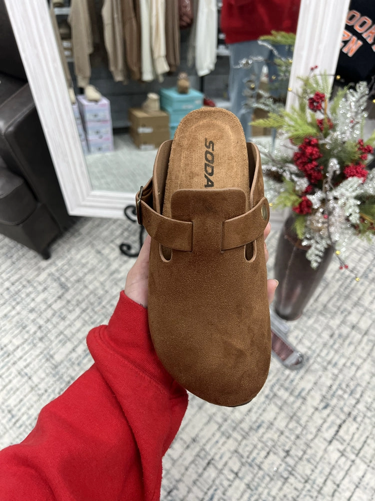 Regis Suede Slip on Clog Mules