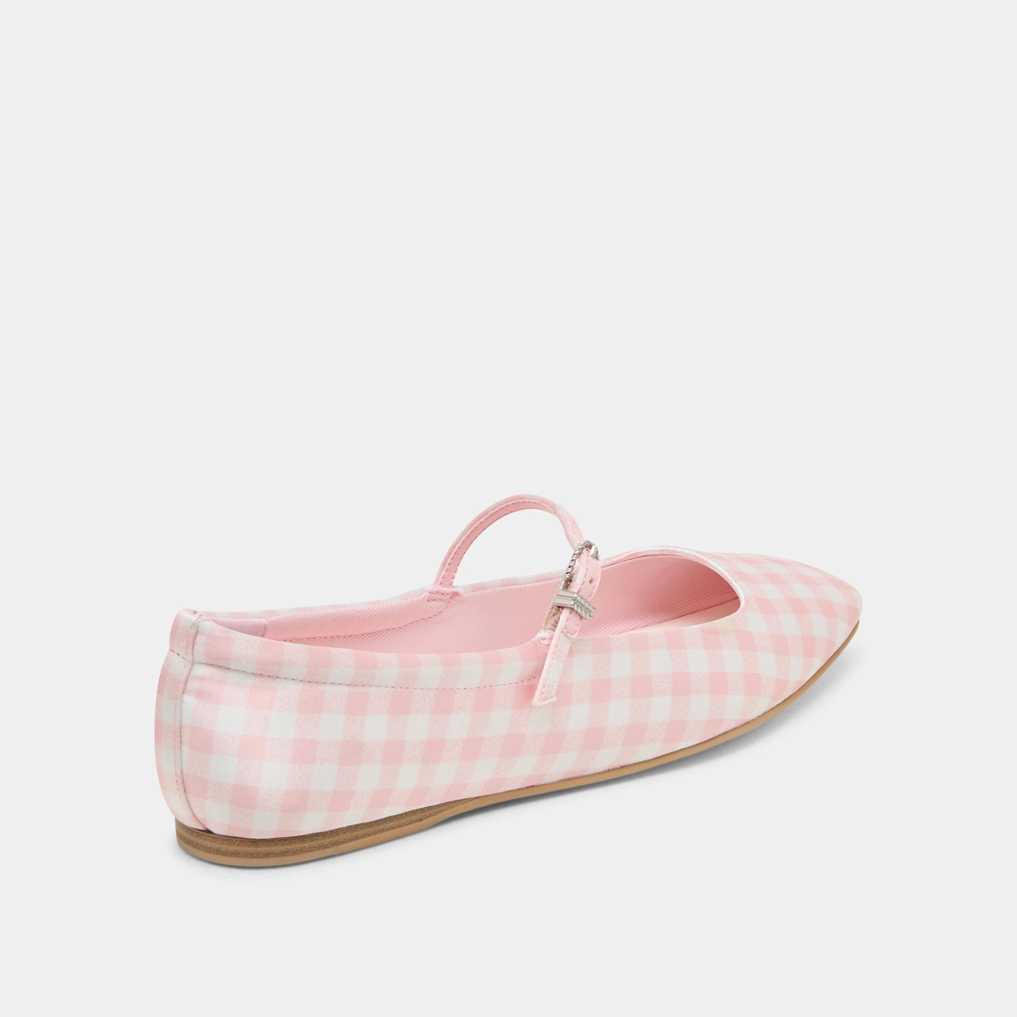 REYES X BYRDIE GOLF BALLET FLATS PINK PLAID GINGHAM