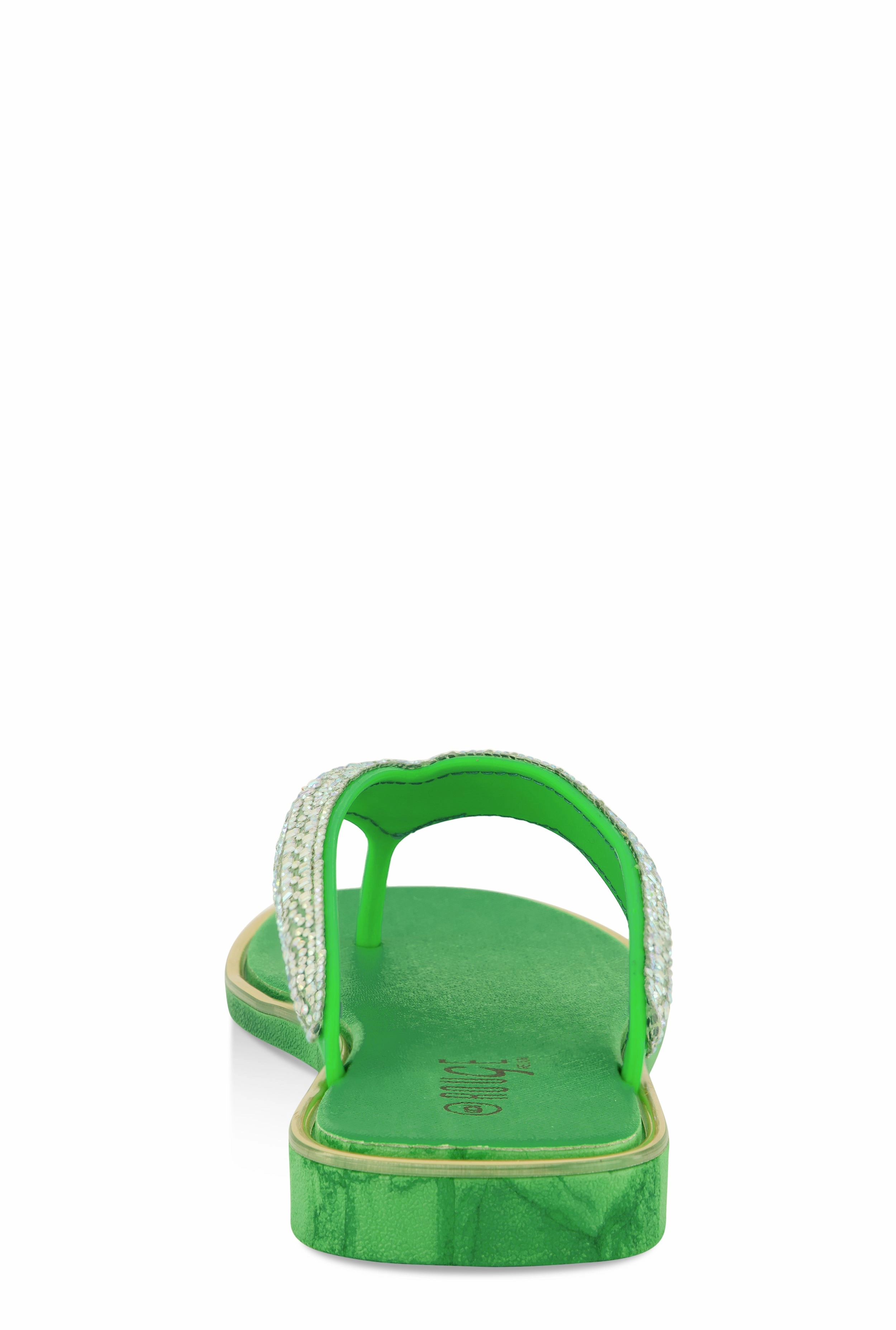 Rhinestone Thong Slide Sandals