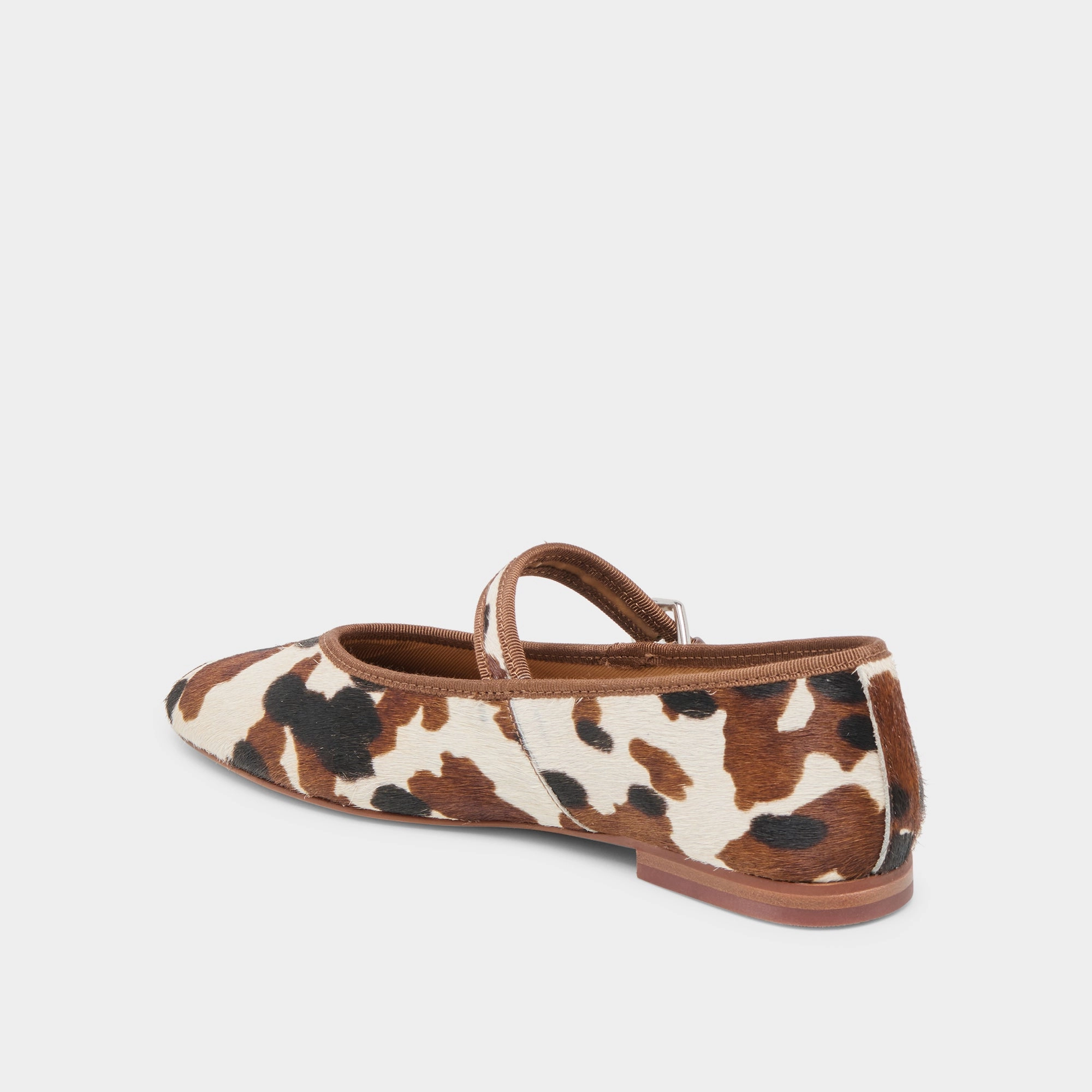 ROSLYN BALLET FLATS COCOA TAURUS CALF HAIR