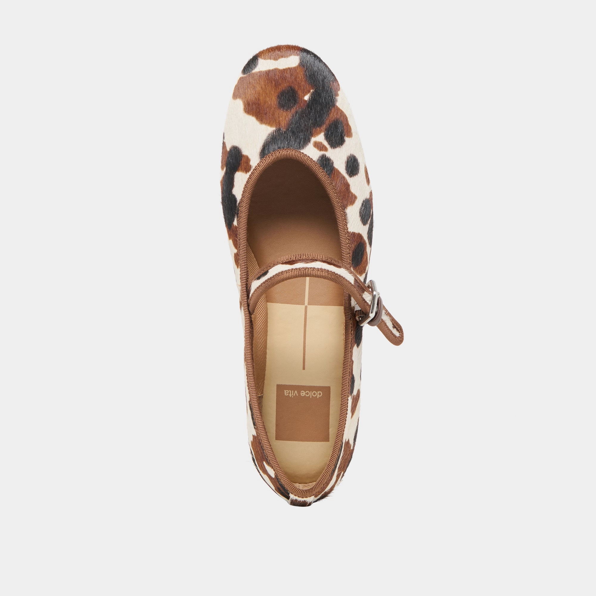 ROSLYN BALLET FLATS COCOA TAURUS CALF HAIR