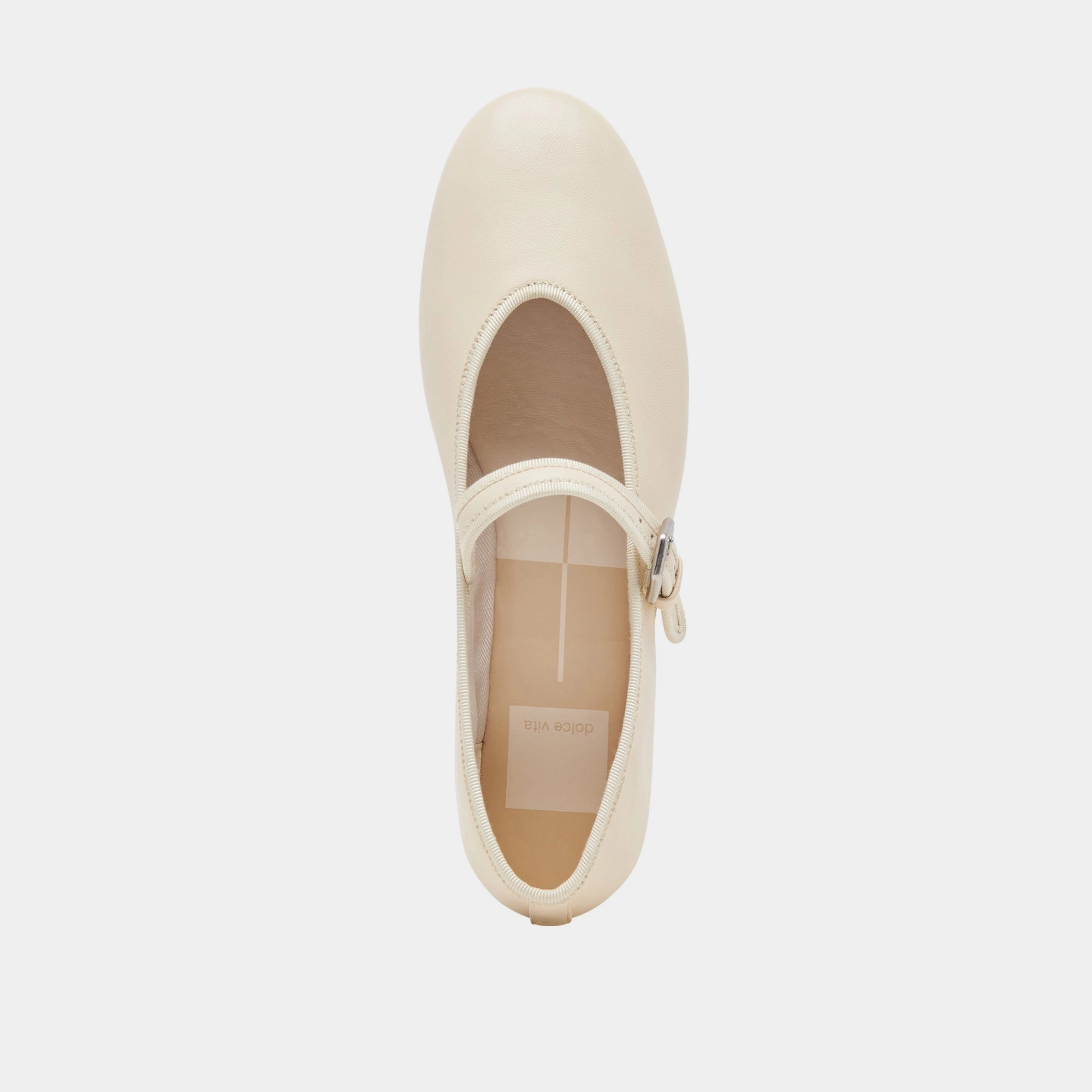 ROSLYN BALLET FLATS CREME LEATHER