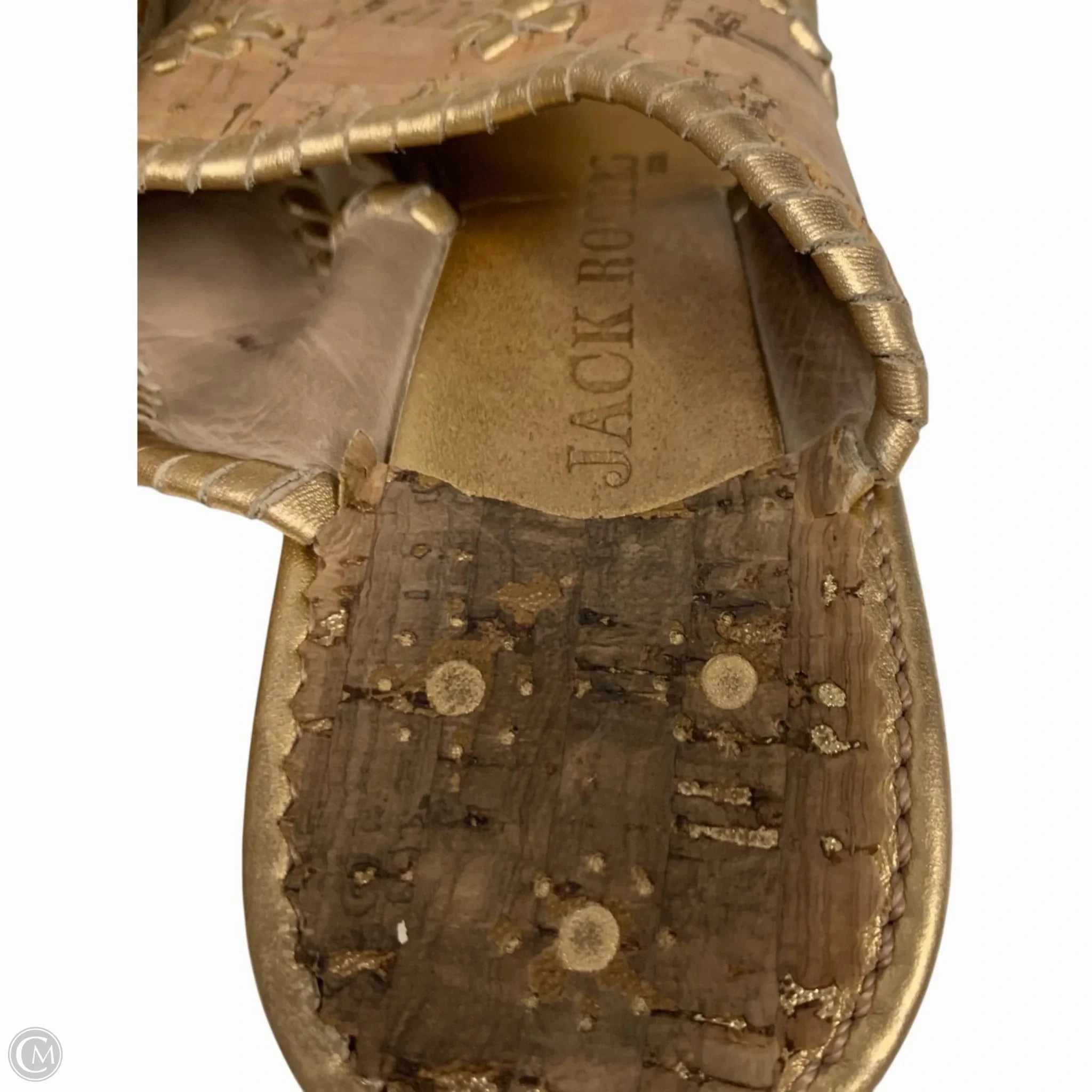 Sandals Designer By Jack Rogers In Gold, Size: 9