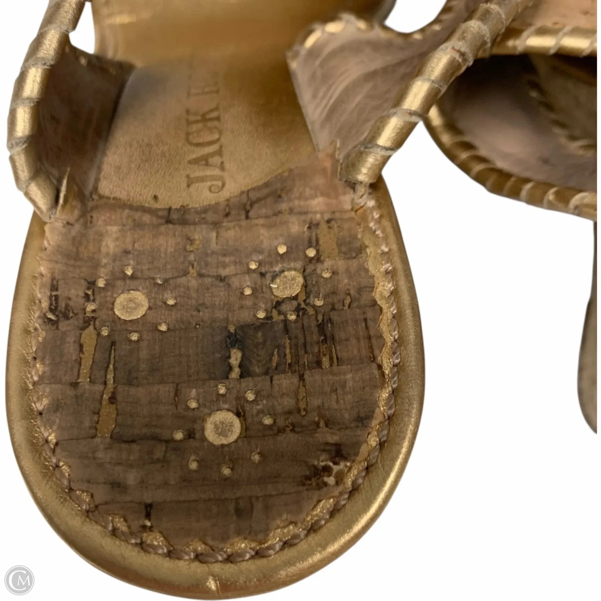 Sandals Designer By Jack Rogers In Gold, Size: 9