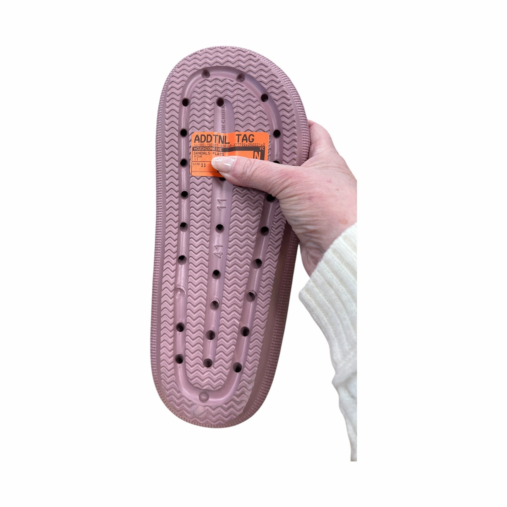 Sandals Flats By Cushionaire In Pink, Size:11