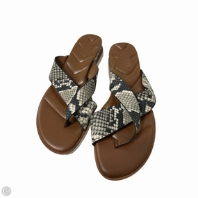 Sandals Flats By Franco Sarto In Snakeskin Print, Size: 8