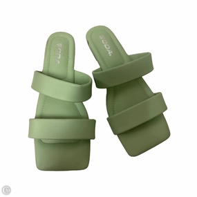 Sandals Flats By Soda In Green, Size: 6.5