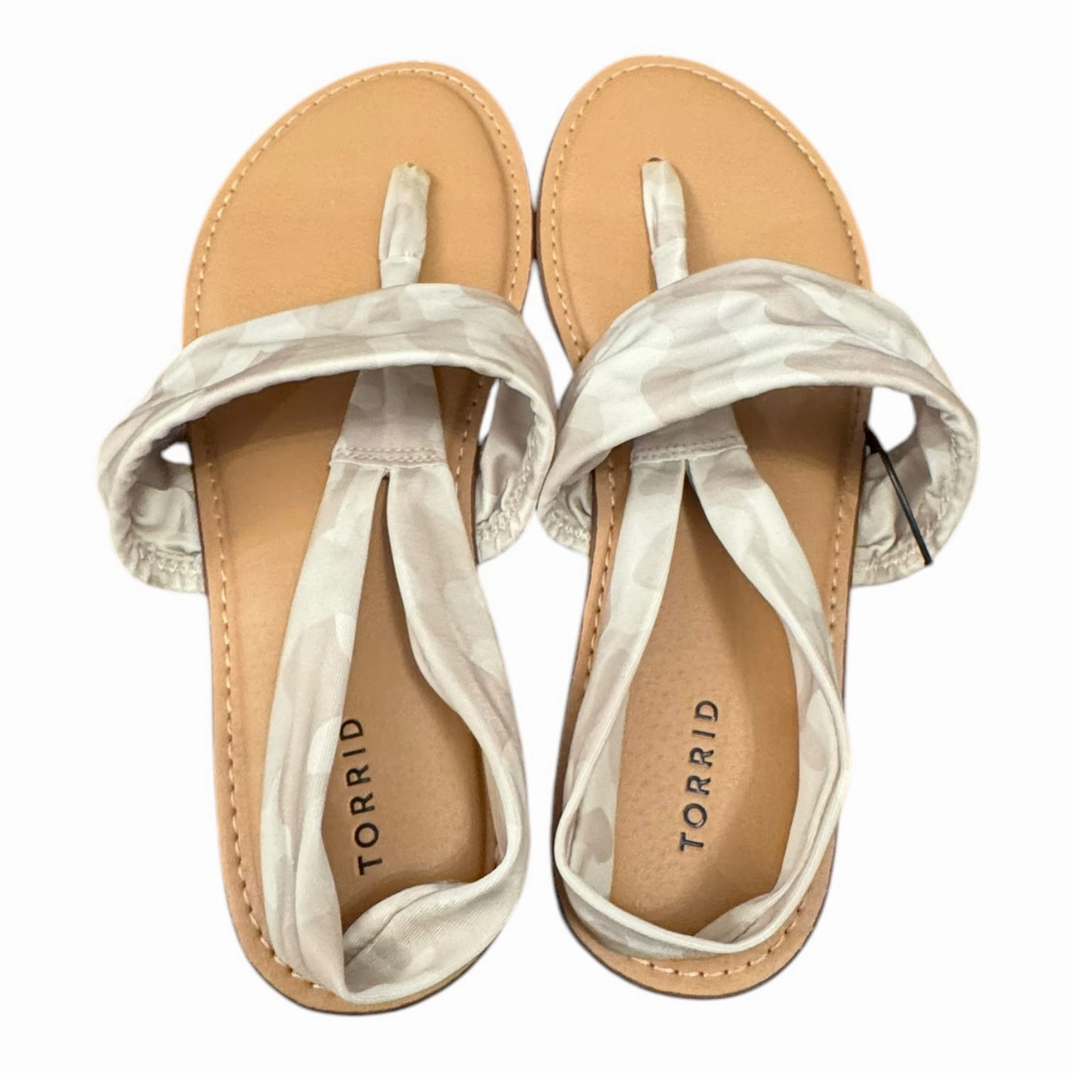 Sandals Flats By Torrid In Cream, Size:11