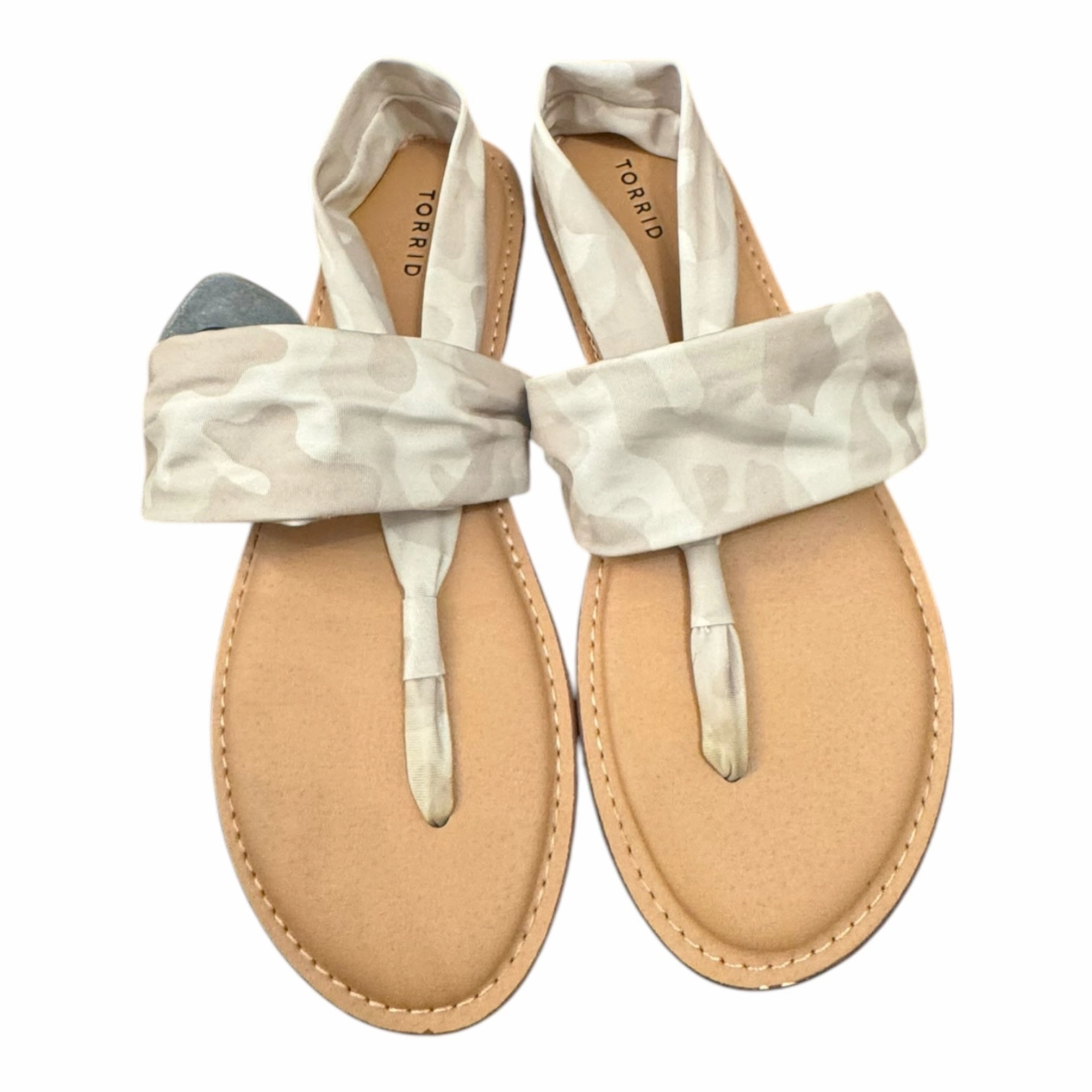 Sandals Flats By Torrid In Cream, Size:11