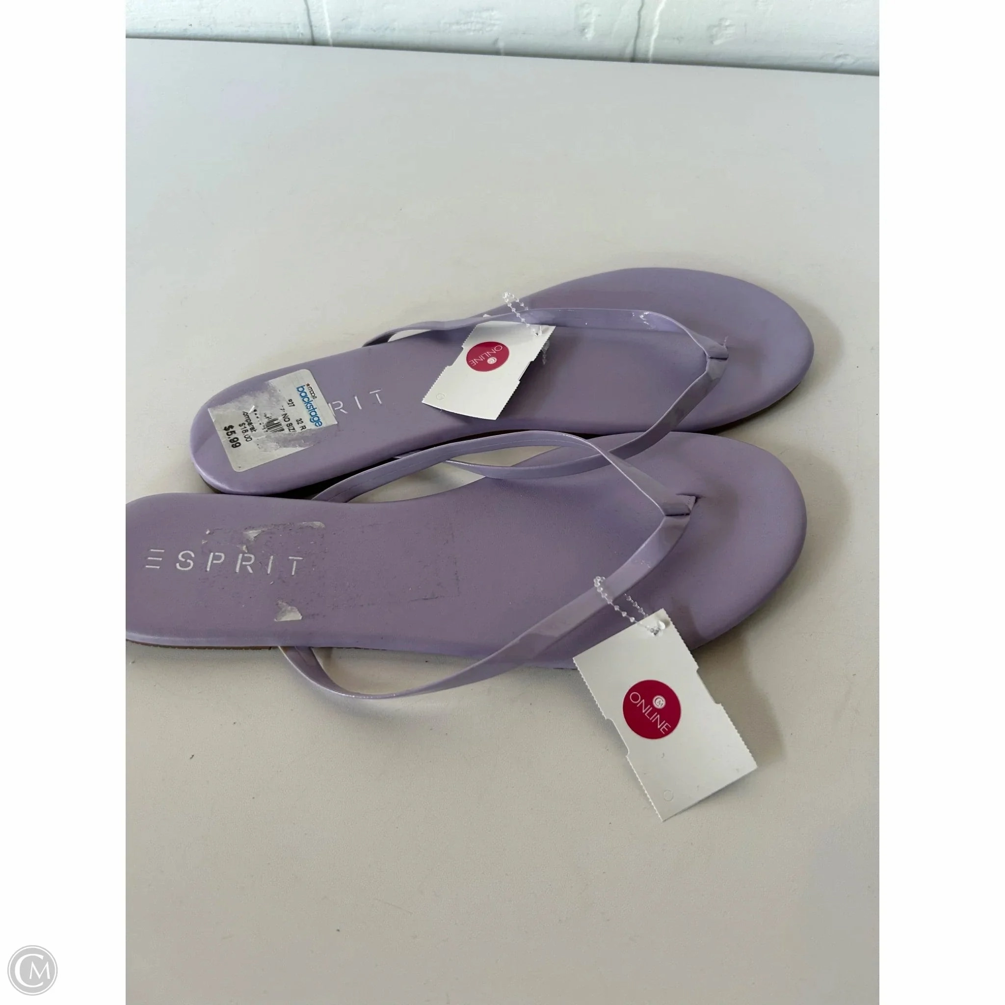 Sandals Flip Flops By Esprit In Purple, Size: 9