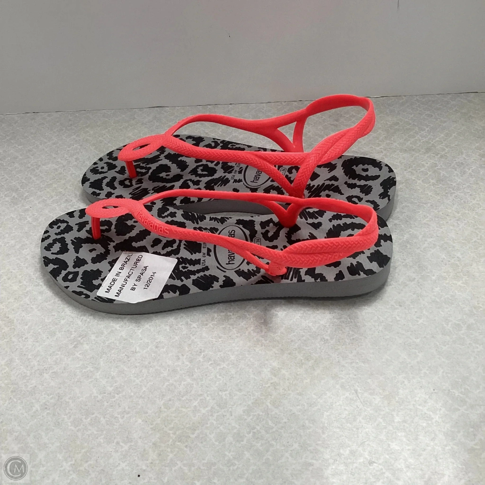 Sandals Flip Flops By Havaianas In Orange, Size: 6