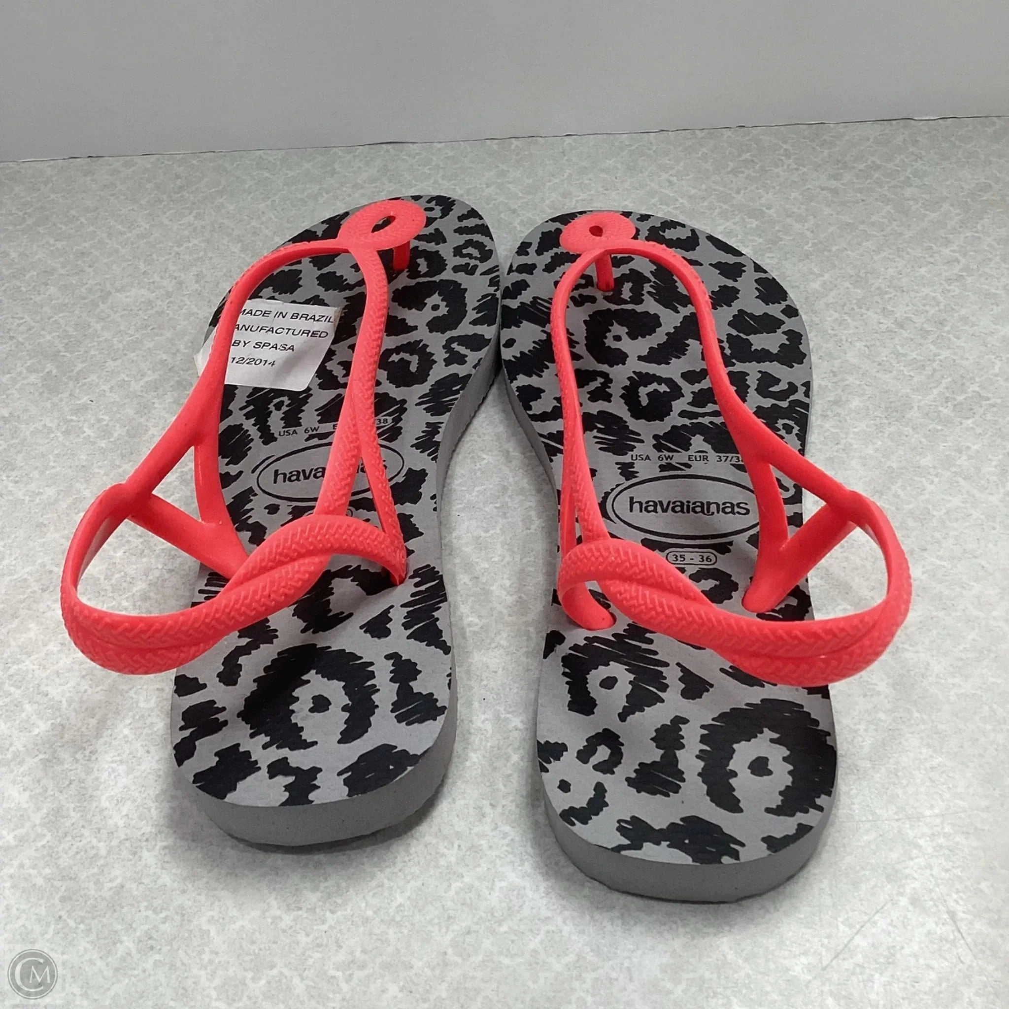Sandals Flip Flops By Havaianas In Orange, Size: 6