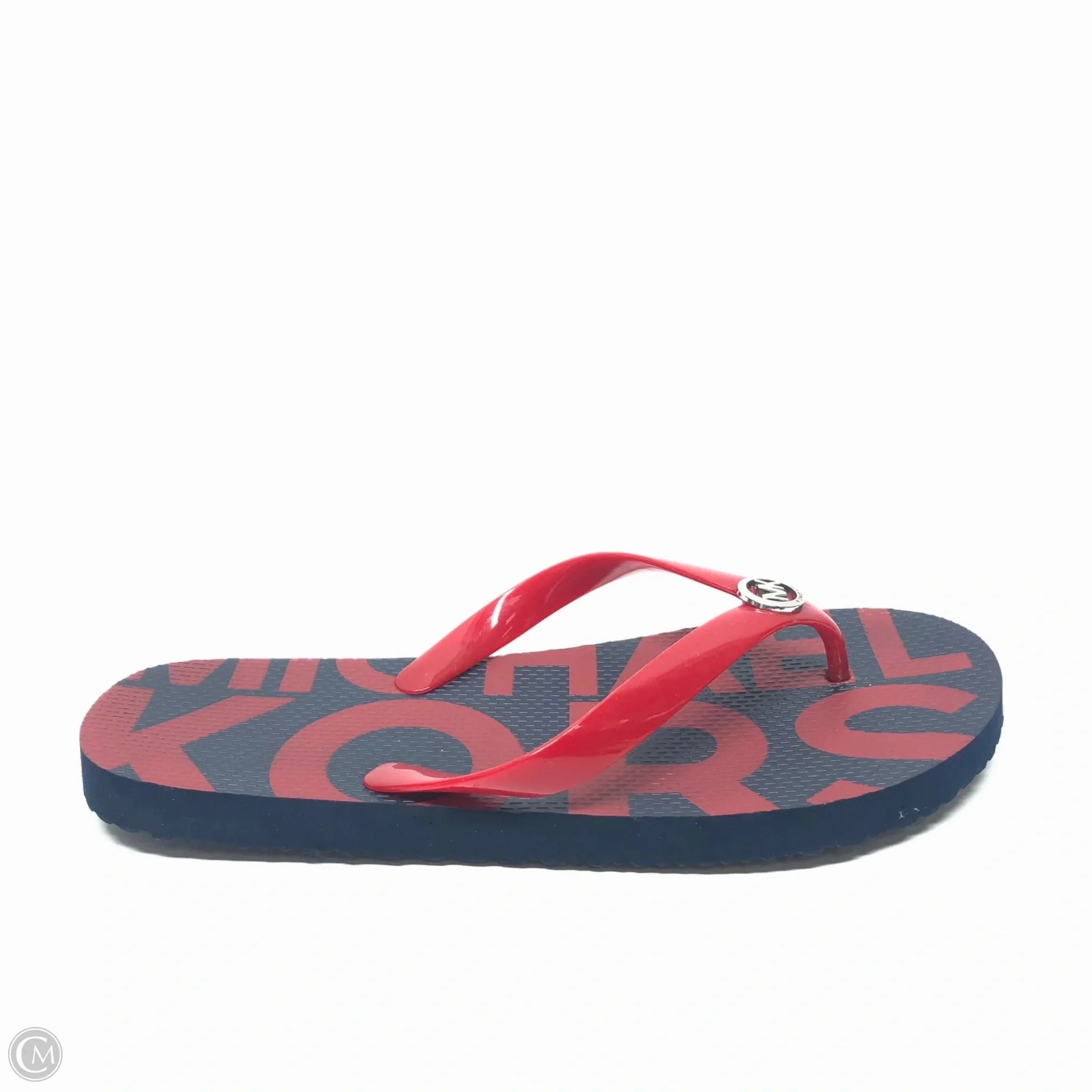 Sandals Flip Flops By Michael By Michael Kors In Blue & Red, Size: 10