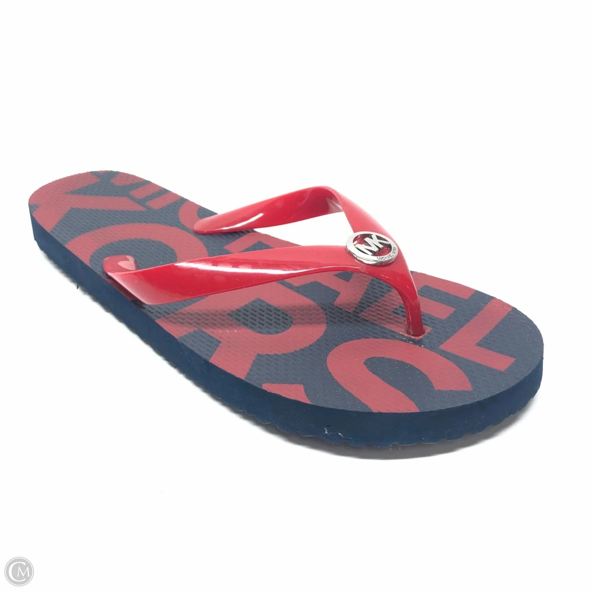Sandals Flip Flops By Michael By Michael Kors In Blue & Red, Size: 10