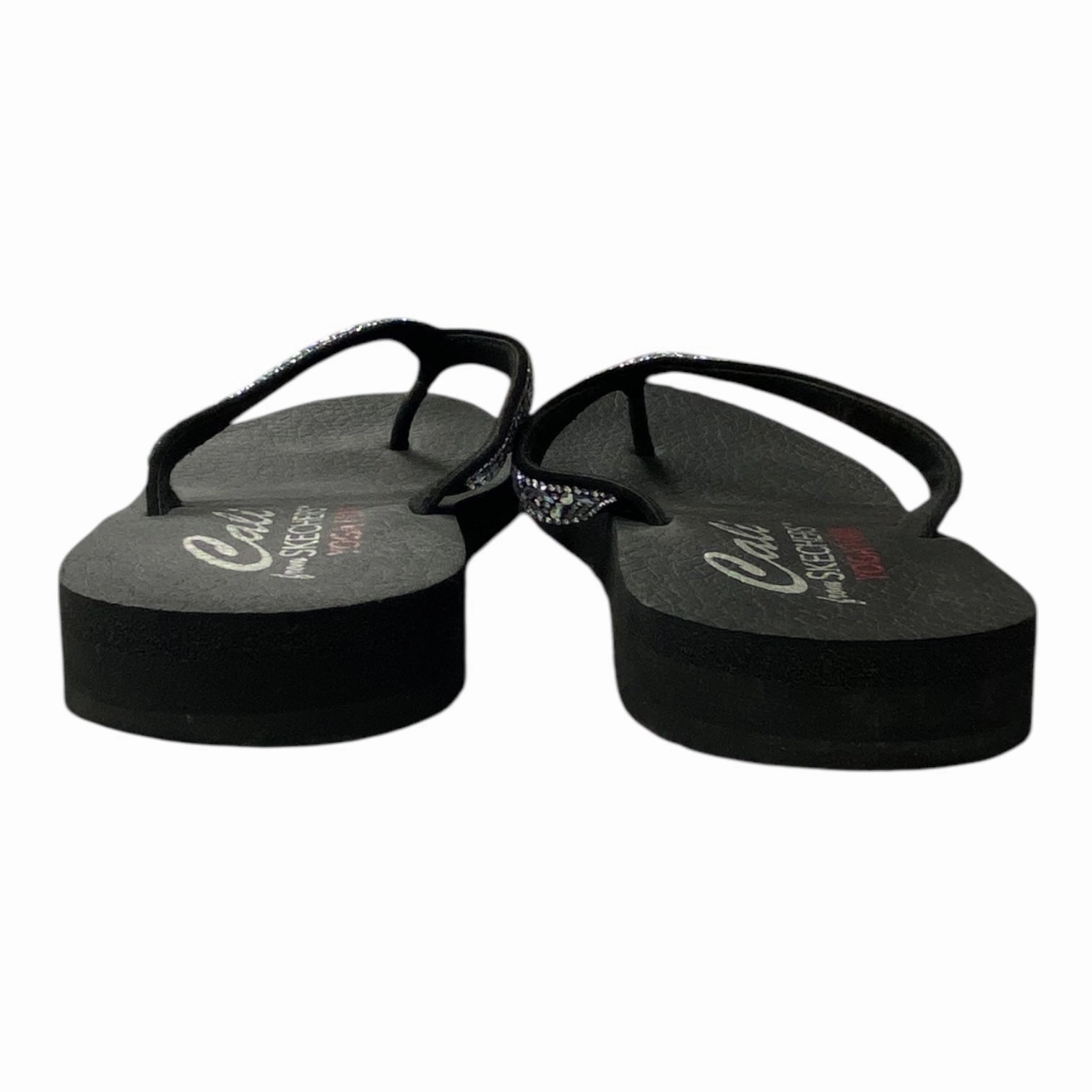 Sandals Flip Flops By Skechers In Black, Size:8