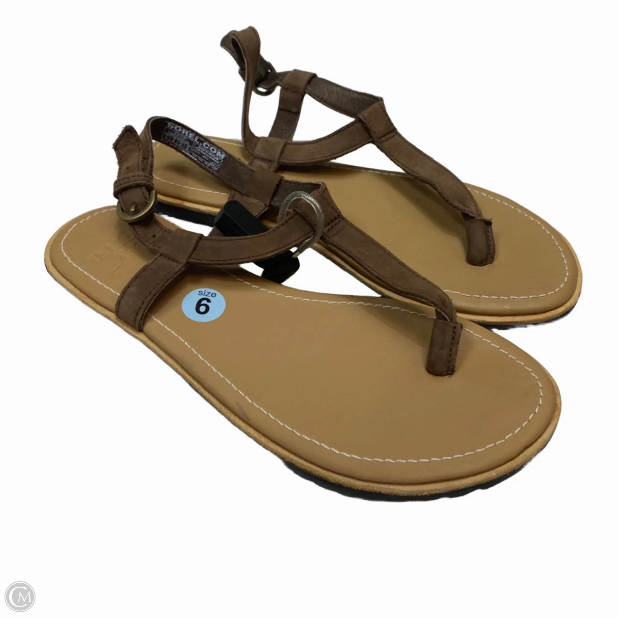 Sandals Flip Flops By Sorel In Brown, Size: 6