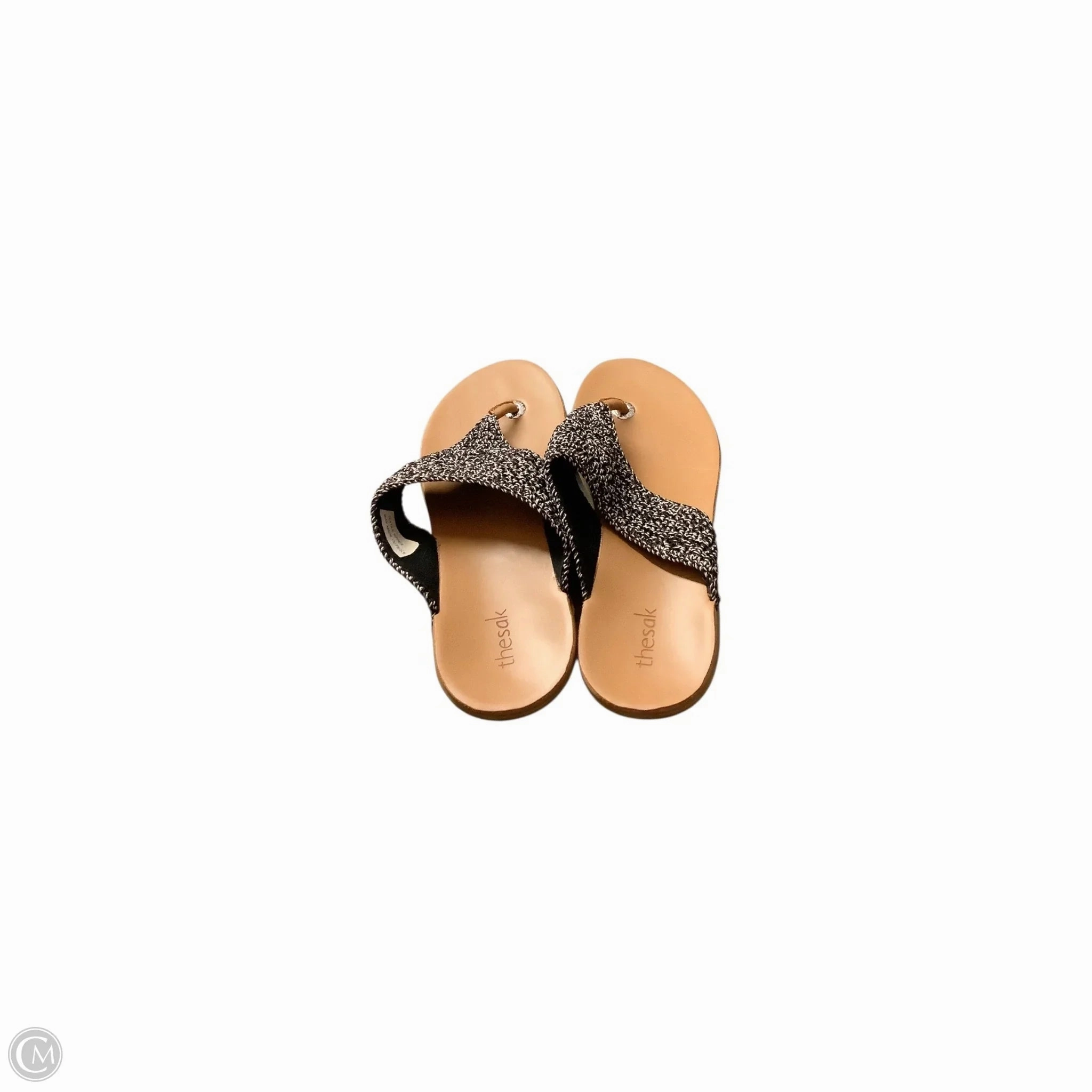 Sandals Flip Flops By The Sak In Brown & Cream, Size: 9