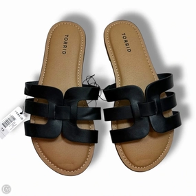 Sandals Flip Flops By Torrid In Black, Size: 7.5