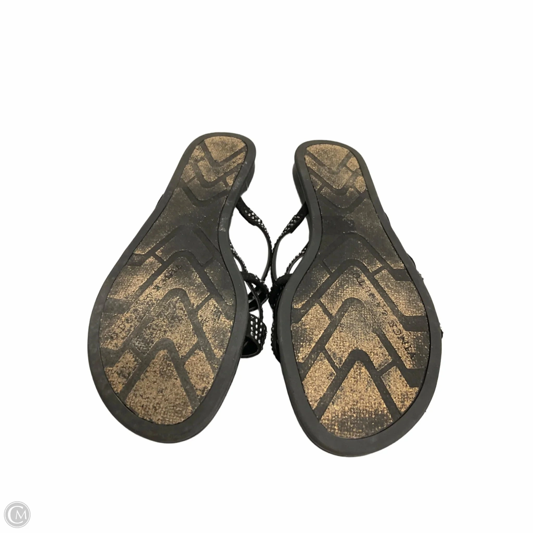 Sandals Flip Flops By Vince Camuto In Black, Size: 9