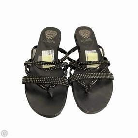 Sandals Flip Flops By Vince Camuto In Black, Size: 9