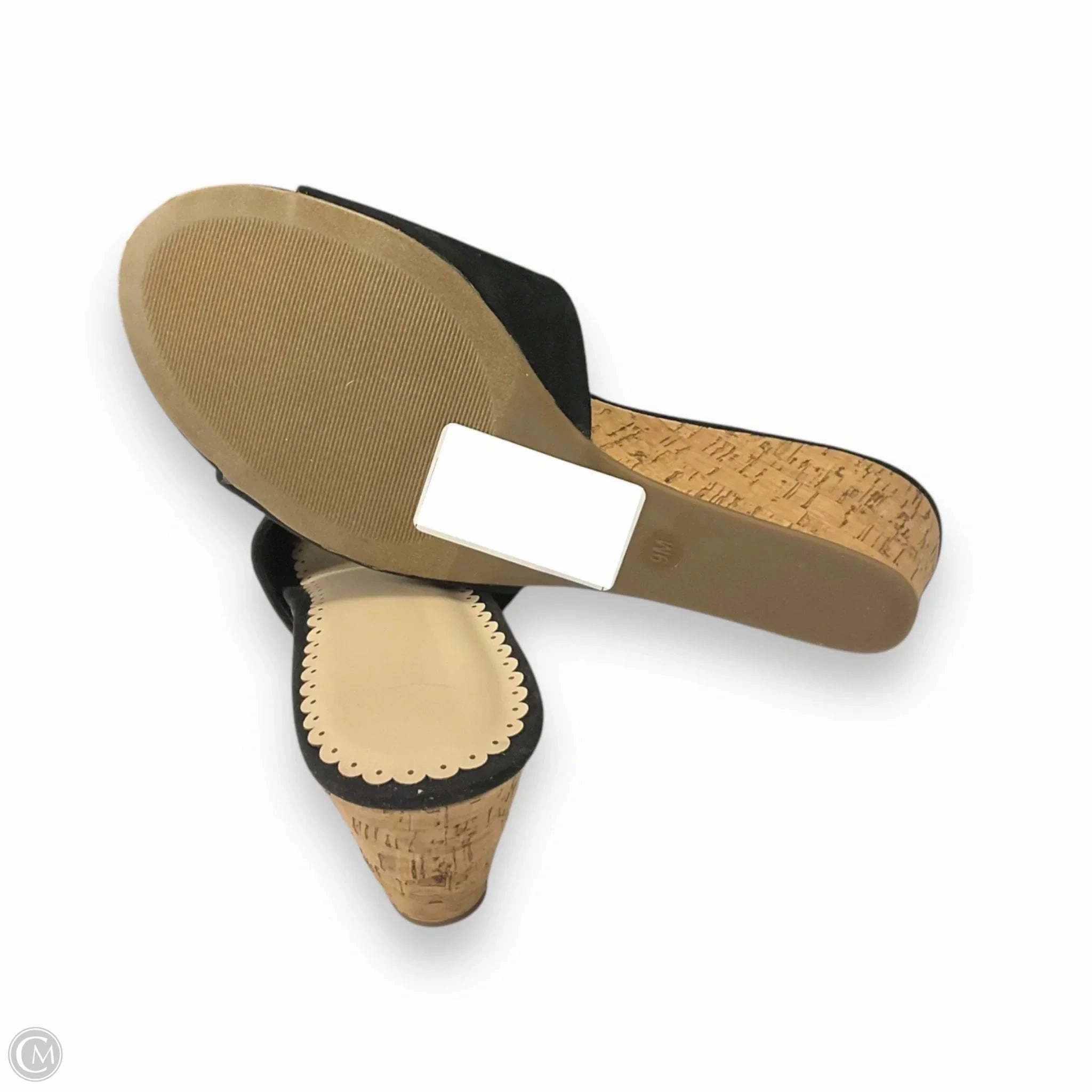 Sandals Heels Wedge By Charter Club In Black, Size: 9
