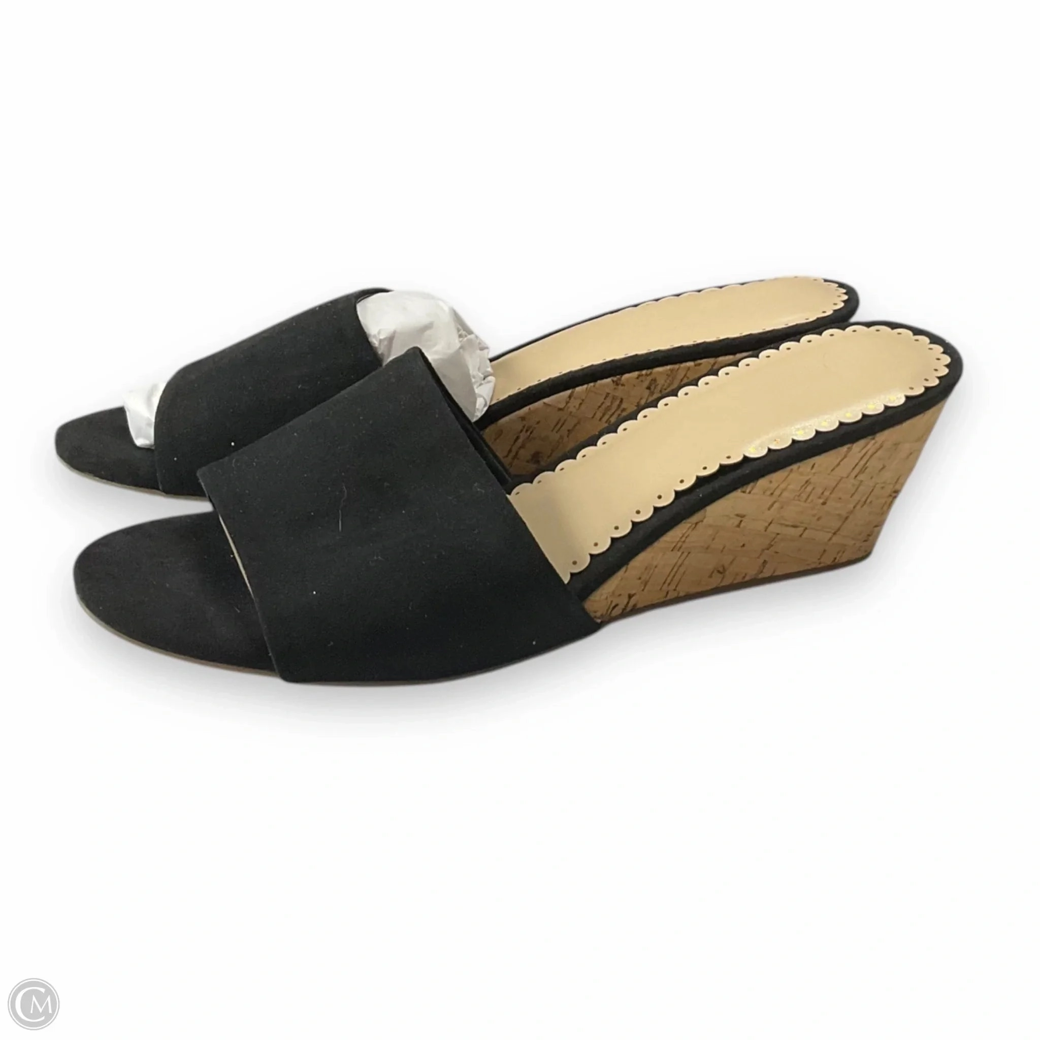 Sandals Heels Wedge By Charter Club In Black, Size: 9