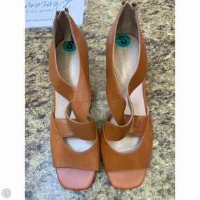 Sandals Heels Wedge By Franco Sarto In Tan, Size: 8