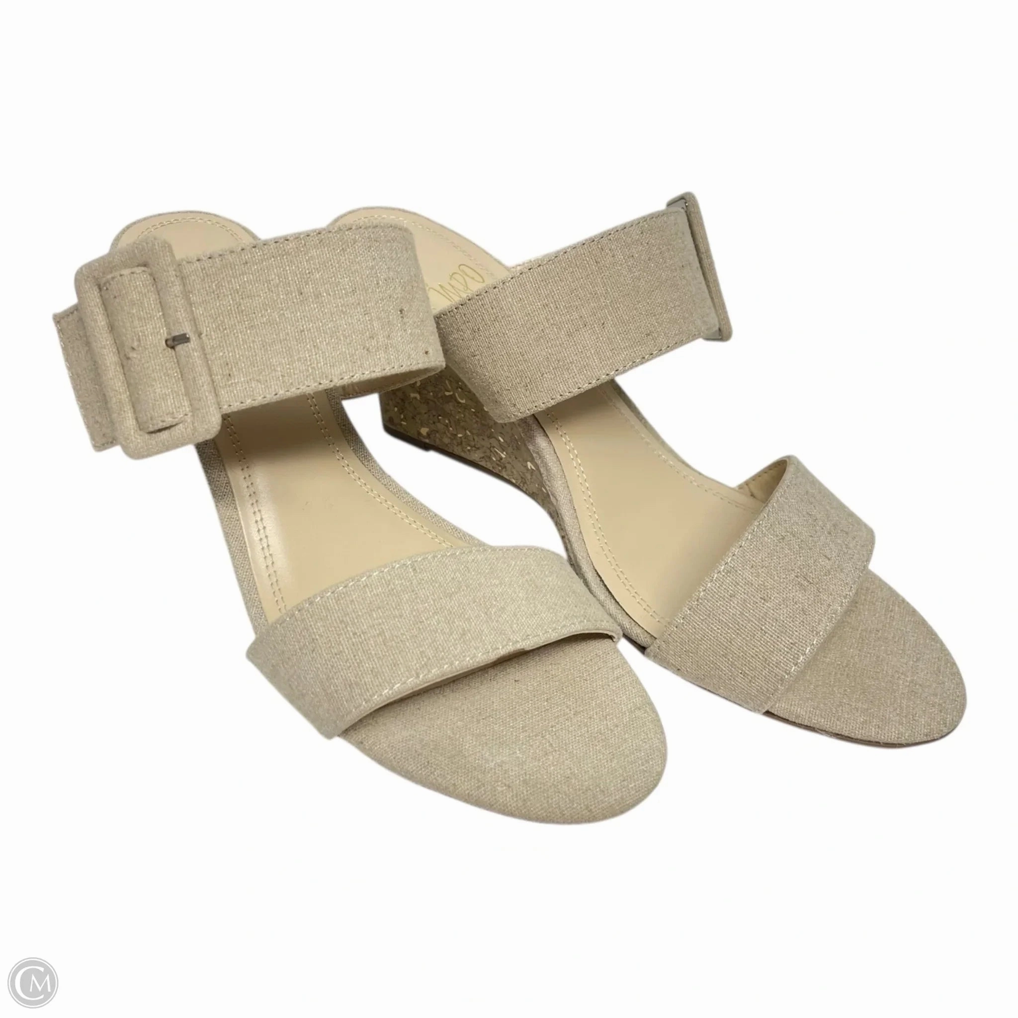 Sandals Heels Wedge By Impo In Beige, Size: 8.5