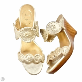 Sandals Heels Wedge By Jack Rogers In Gold, Size: 5.5