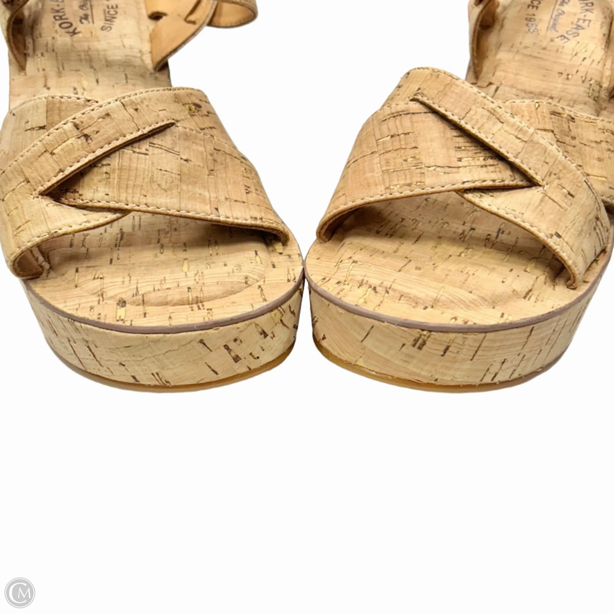 Sandals Heels Wedge By Kork Ease In Tan, Size: 9