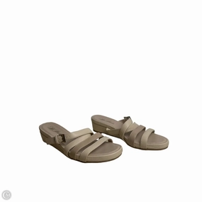 Sandals Heels Wedge By Life Stride In Beige, Size: 8.5